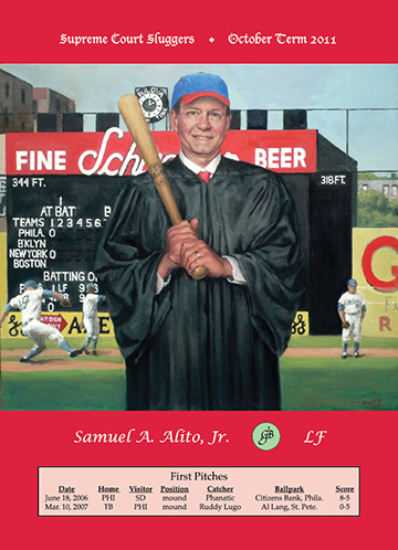 Supreme Court Sluggers trading card - Justice Alito